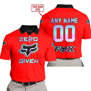 ZERO FOX GIVEN  -  LIMITED EDITION  -  FOX RACING  -  RED - POLO SHIRT