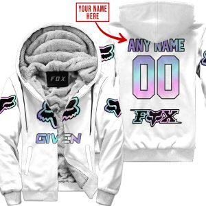 ZERO FOX GIVEN  -  LIMITED EDITION  -  FOX RACING  -  WHITE - FLEECE ZIP HOODIE