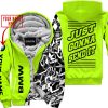 CUSTOM NAME RACING  -  BMW RACING NEON - FLEECE ZIP HOODIE