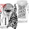 CUSTOM NAME RACING  -  BMW RACING WHITE - FLEECE ZIP HOODIE