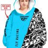 CUSTOM NAME RACING  -  FLY RACING SKY BLUE - OODIE BLANKET HOODIE