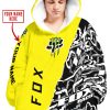 CUSTOM NAME RACING  -  FOX MONSTER RACING YELLOW - OODIE BLANKET HOODIE