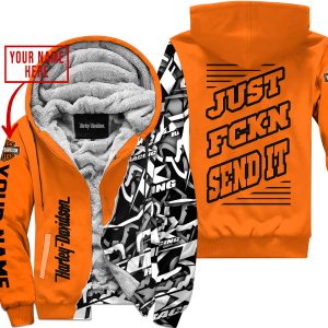 CUSTOM NAME RACING  -  HARLEY DAVIDSON - FLEECE ZIP HOODIE