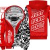 CUSTOM NAME RACING  -  HONDA RACING RED - FLEECE ZIP HOODIE