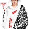 CUSTOM NAME RACING  -  HONDA RACING WHITE - OODIE BLANKET HOODIE