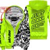 CUSTOM NAME RACING  -  SKI-DOO RACING NEON - FLEECE ZIP HOODIE