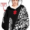 CUSTOM NAME RACING  -  SUZUKI RACING BLACK - OODIE BLANKET HOODIE