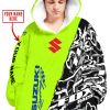 CUSTOM NAME RACING  -  SUZUKI RACING NEON - OODIE BLANKET HOODIE