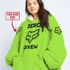 ZERO FOX GIVEN  -  LIMITED EDITION  -  FOX RACING  -  GREEN 1 - OODIE BLANKET HOODIE