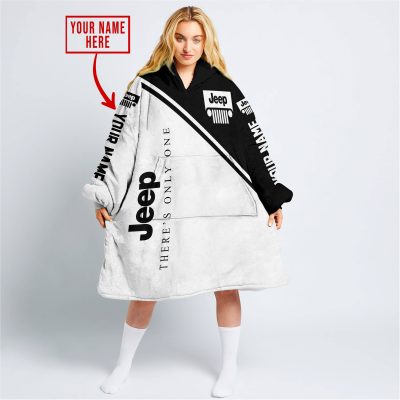 There's Only One Jeep - Black - V1 | Custom Name - Oodie Blanket