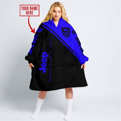 There's Only One Jeep - Blue | Custom Name - Oodie Blanket