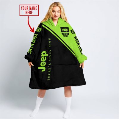 There's Only One Jeep - Green 1 | Custom Name - Oodie Blanket