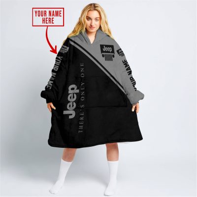 There's Only One Jeep - Grey | Custom Name - Oodie Blanket