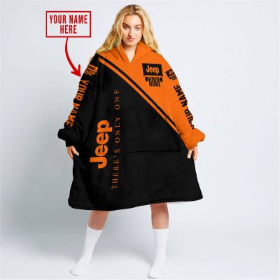 There's Only One Jeep - Orange | Custom Name - Oodie Blanket