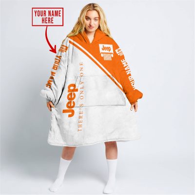 There's Only One Jeep - Orange - V1 | Custom Name - Oodie Blanket