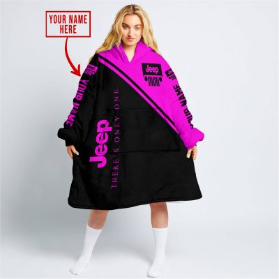 There's Only One Jeep - Pink | Custom Name - Oodie Blanket