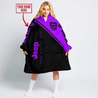 There's Only One Jeep - Purple | Custom Name - Oodie Blanket