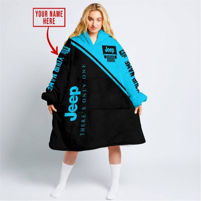 There's Only One Jeep - Sky Blue | Custom Name - Oodie Blanket