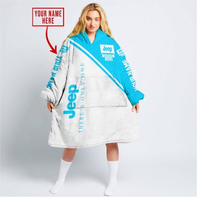 There's Only One Jeep - Sky Blue - V1 | Custom Name - Oodie Blanket