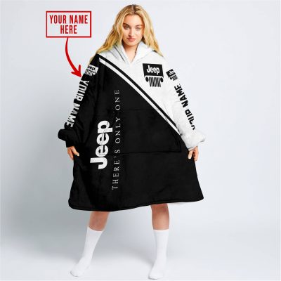 There's Only One Jeep - White | Custom Name - Oodie Blanket
