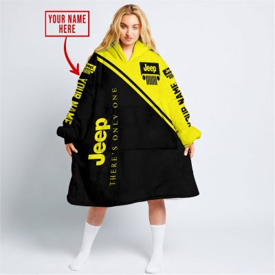 There's Only One Jeep - Yellow | Custom Name - Oodie Blanket