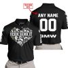 JUST FCKN SEND IT  -  CUSTOM NAME  -  BWM RACING  -  BLACK - POLO SHIRT