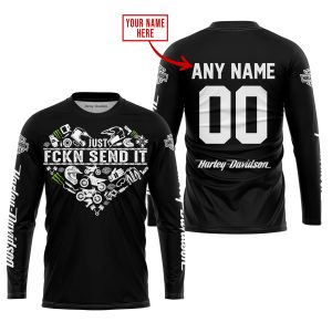 JUST FCKN SEND IT  -  CUSTOM NAME  -  HARLEY-DAVIDSON RACING  -  BLACK - JERSEY