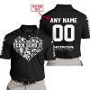 JUST FCKN SEND IT  -  CUSTOM NAME  -  HONDA RACING  -  BLACK - POLO SHIRT
