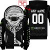 JUST FCKN SEND IT  -  CUSTOM NAME  -  MONSTER RACING  -  BLACK - FLEECE ZIP HOODIE