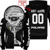 JUST FCKN SEND IT  -  CUSTOM NAME  -  POLARIS RACING  -  BLACK - FLEECE ZIP HOODIE