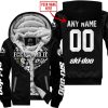 JUST FCKN SEND IT  -  CUSTOM NAME  -  SKI-DOO RACING  -  BLACK - FLEECE ZIP HOODIE