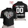 JUST FCKN SEND IT  -  CUSTOM NAME  -  SUZUKI RACING  -  BLACK - POLO SHIRT