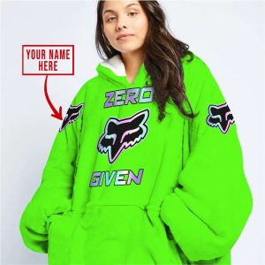 ZERO FOX GIVEN  -  LIMITED EDITION  -  FOX RACING  -  GREEN - OODIE BLANKET HOODIE