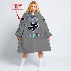 ZERO FOX GIVEN  -  LIMITED EDITION  -  FOX RACING  -  GREY - OODIE BLANKET HOODIE