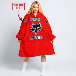 ZERO FOX GIVEN  -  LIMITED EDITION  -  FOX RACING  -  RED - OODIE BLANKET HOODIE