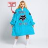 ZERO FOX GIVEN  -  LIMITED EDITION  -  FOX RACING  -  SKY BLUE - OODIE BLANKET HOODIE