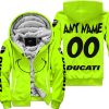 GRINCH - CUSTOM NAME - DUCATI - FLEECE ZIP HOODIE