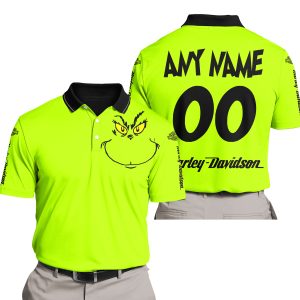 GRINCH - CUSTOM NAME - HARLEY DAVIDSON - POLO SHIRT