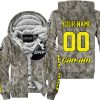 LIMITED EDITION PRODUCTS - US ARMY V2 - CAN AM RACING - CUSTOM NAME - YELLOW - FLEECE ZIP HOODIE