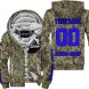 LIMITED EDITION PRODUCTS - US ARMY V3 - CAN AM RACING - CUSTOM NAME - BLUE - FLEECE ZIP HOODIE