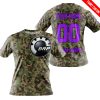 LIMITED EDITION PRODUCTS - US ARMY V3 - CAN AM RACING - CUSTOM NAME - PURPLE - T-SHIRT