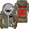 LIMITED EDITION PRODUCTS - US ARMY V3 - CAN AM RACING - CUSTOM NAME - RED - FLEECE ZIP HOODIE