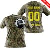 LIMITED EDITION PRODUCTS - US ARMY V3 - CAN AM RACING - CUSTOM NAME - YELLOW - T-SHIRT