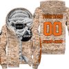 LIMITED EDITION PRODUCTS - US MARINE - CAN AM RACING - CUSTOM NAME - ORANGE - FLEECE ZIP HOODIE