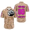 LIMITED EDITION PRODUCTS - US MARINE - CAN AM RACING - CUSTOM NAME - PINK - BUTTON SHIRT