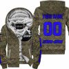 LIMITED EDITION PRODUCTS - US MARINE V1 - CAN AM RACING - CUSTOM NAME - BLUE - FLEECE ZIP HOODIE