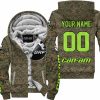LIMITED EDITION PRODUCTS - US MARINE V1 - CAN AM RACING - CUSTOM NAME - GREEN 1 - FLEECE ZIP HOODIE