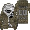 LIMITED EDITION PRODUCTS - US MARINE V1 - CAN AM RACING - CUSTOM NAME - GREY - FLEECE ZIP HOODIE