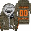 LIMITED EDITION PRODUCTS - US MARINE V1 - CAN AM RACING - CUSTOM NAME - ORANGE - FLEECE ZIP HOODIE
