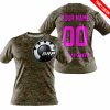 LIMITED EDITION PRODUCTS - US MARINE V1 - CAN AM RACING - CUSTOM NAME - PINK - T-SHIRT